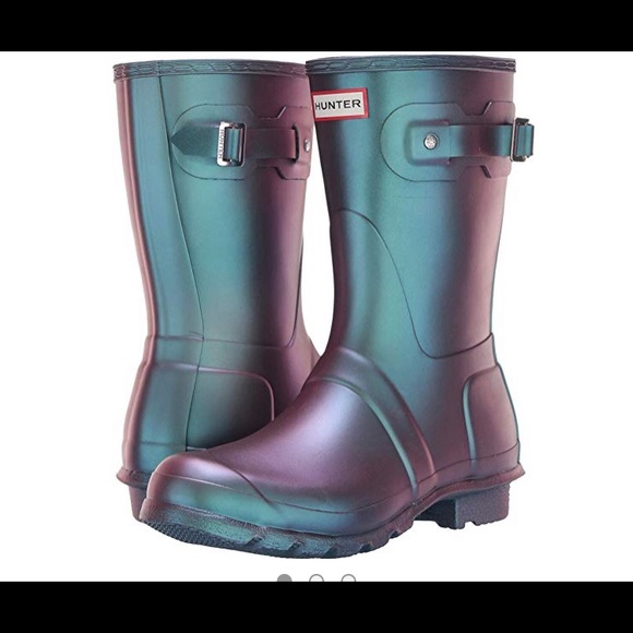 holographic rain boots